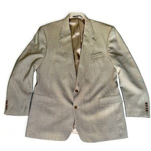 Evan-Picone blazer sport coat jacket gray 100% worsted wool size 44L